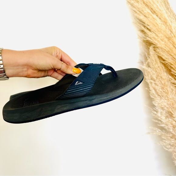 MENS REEF Black Navy Blue Flip Flop Beach Pool Cushion Sandals Slides Shoes 9 main image 8